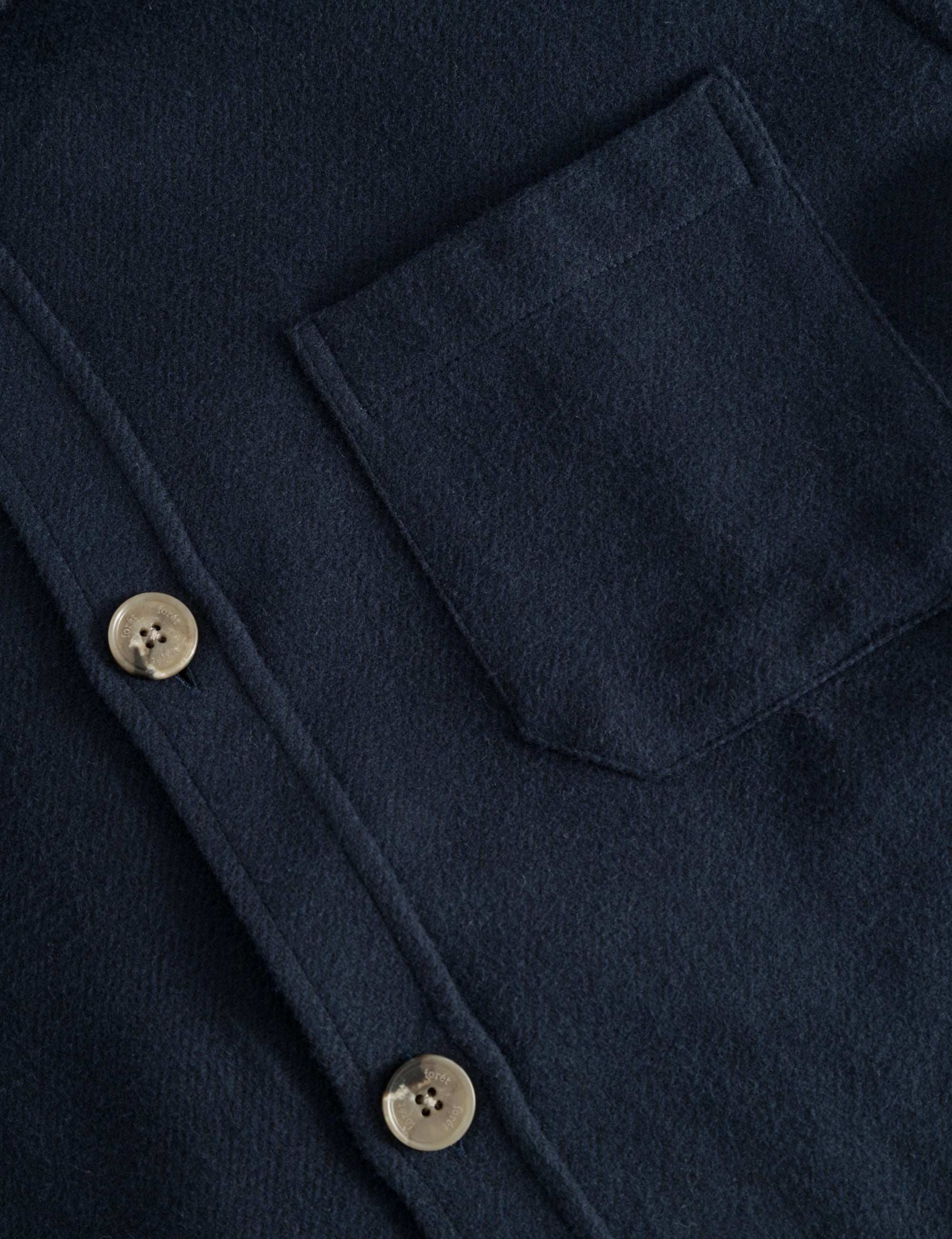 FORET Map Flannel Shirt | Navy LEO BOUTIQUE