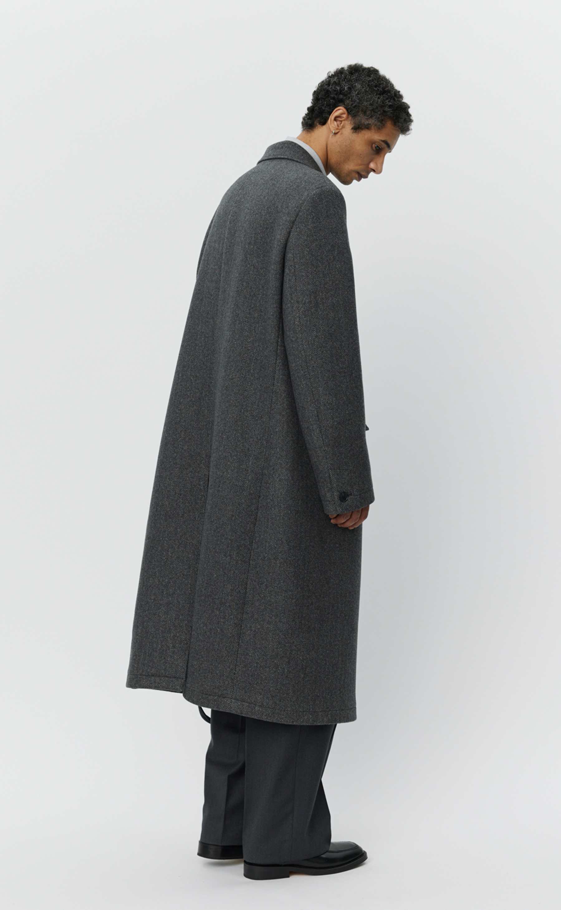 MFPEN Conference Coat | Grey Herringbone LEO BOUTIQUE
