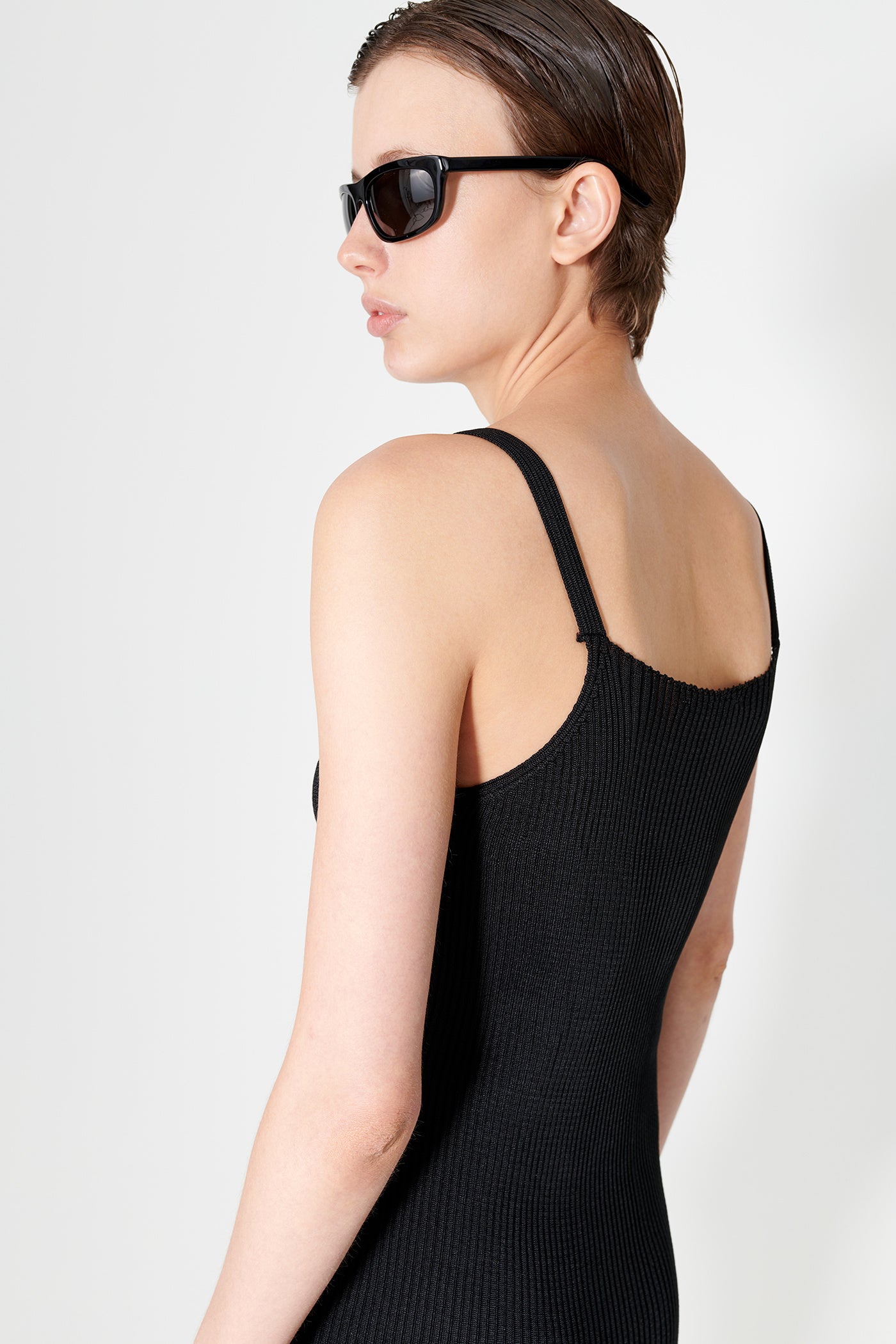 OUR LEGACY Knitted Singlet Dress | Super Black Performance Poly LEO BO…