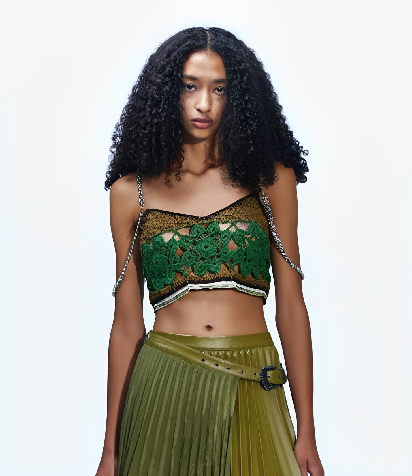 ANDERSSON BELL Mila Hand Crochet Top Green LEO BOUTIQUE