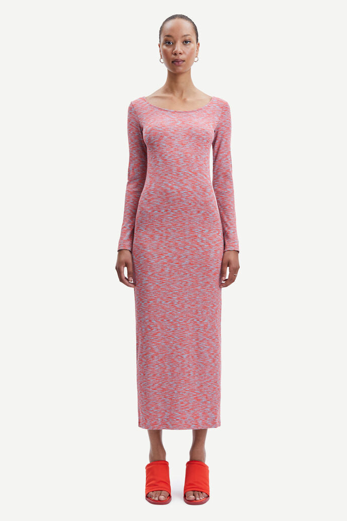 SAMSOE SAMSOE Kelly Long Dress Blue Space Dye LEO BOUTIQUE