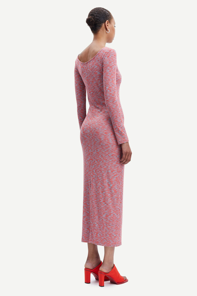 SAMSOE SAMSOE Kelly Long Dress Blue Space Dye LEO BOUTIQUE