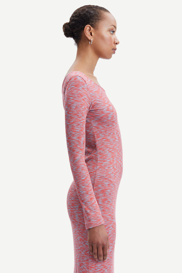 SAMSOE SAMSOE Kelly Long Dress Blue Space Dye LEO BOUTIQUE