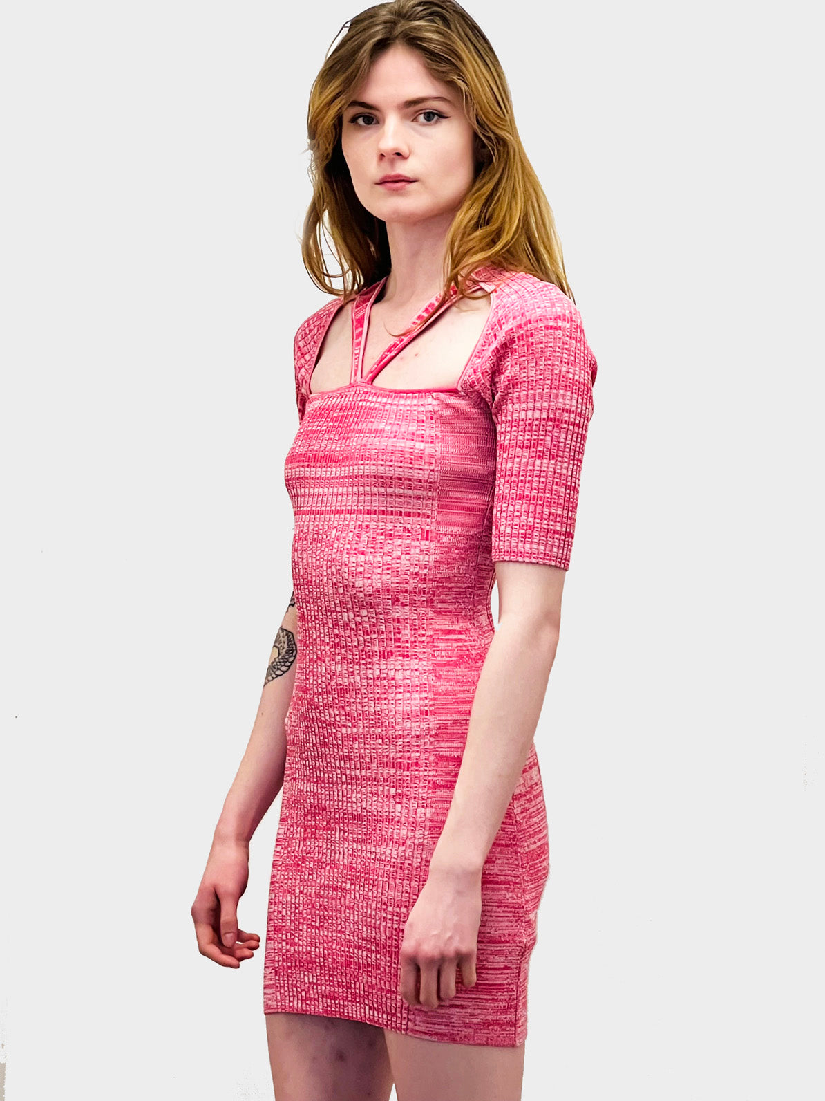 GANNI LEO BOUTIQUE Melange Cut Out Mini Dress Love Potion