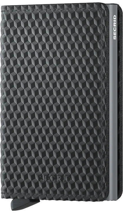 Slim Wallet Cubic | Black Titanium
